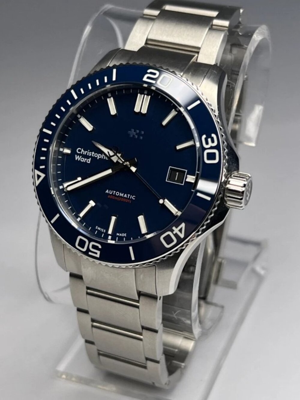 Christopher Ward 2022 C60 Trident Pro 600 40mm Automatic Date Watch Box & Papers